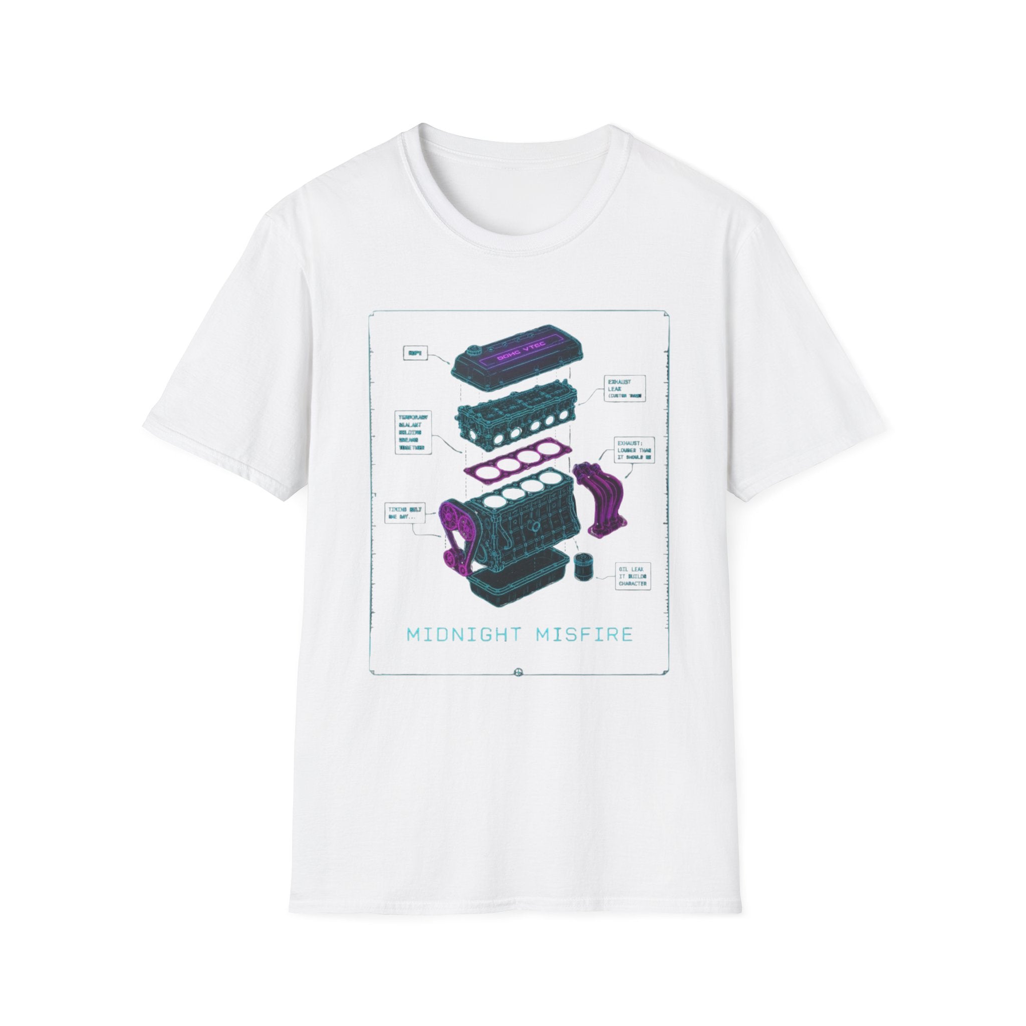 Midnight Engine Schematics T-Shirt