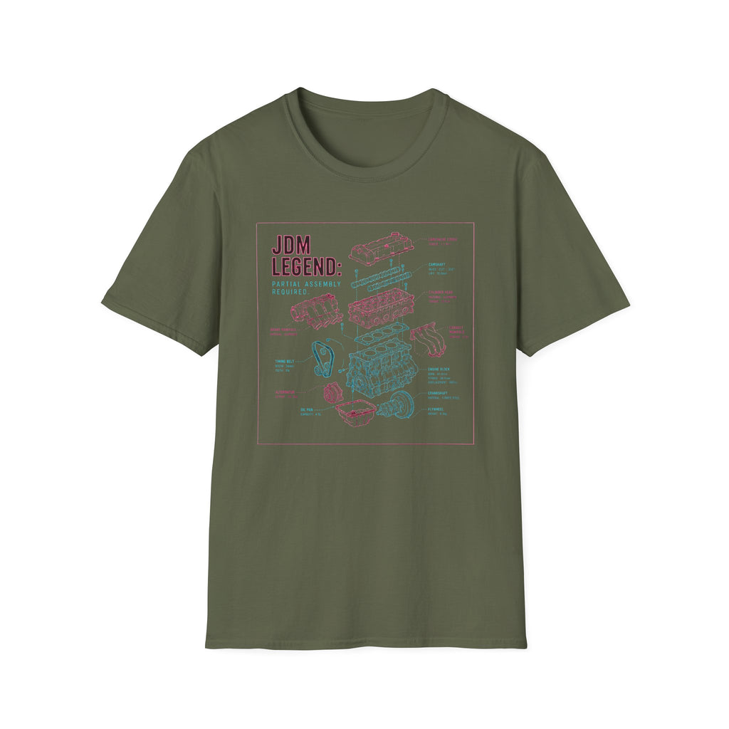 JDM Legend Engine Schematic T-Shirt