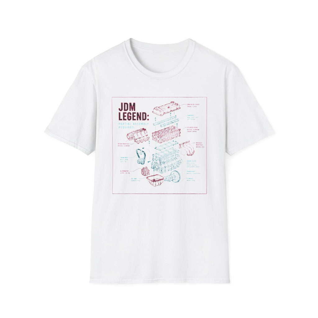 JDM Legend Engine Schematic T-Shirt