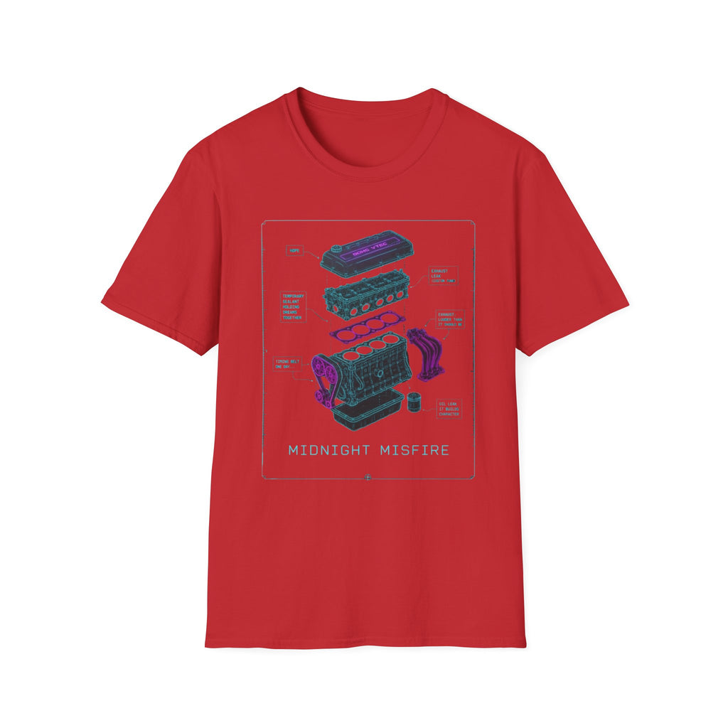 Midnight Engine Schematics T-Shirt