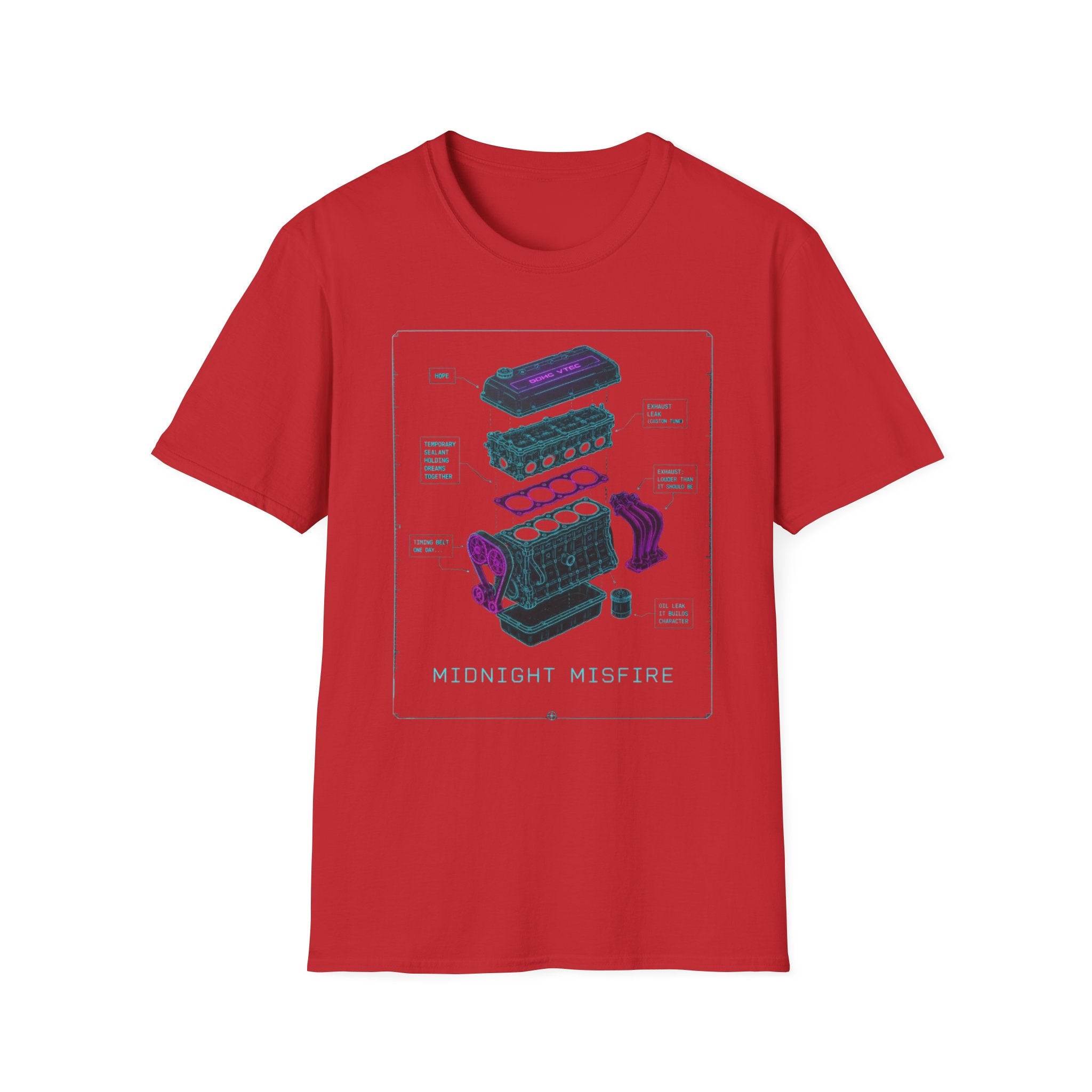 Midnight Engine Schematics T-Shirt