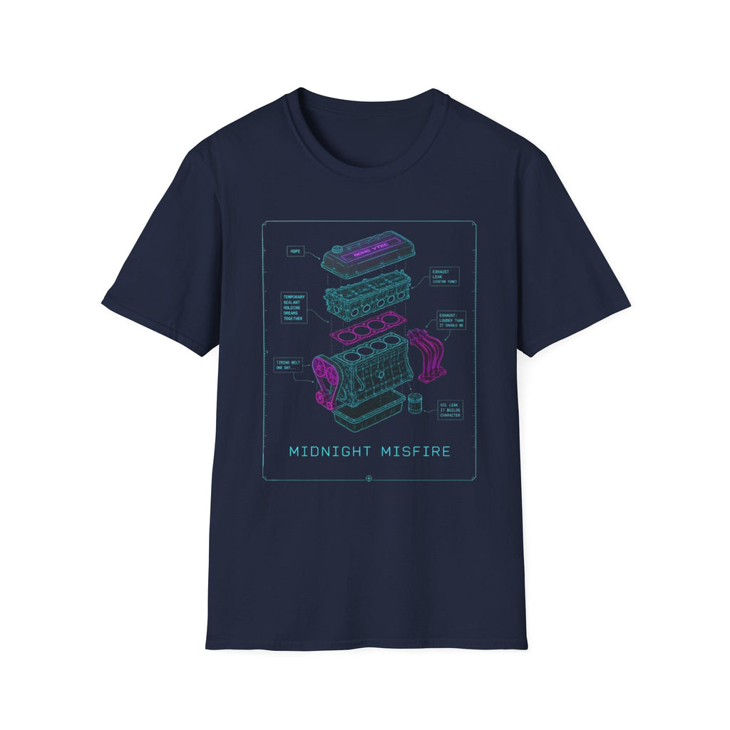 Midnight Engine Schematics T-Shirt