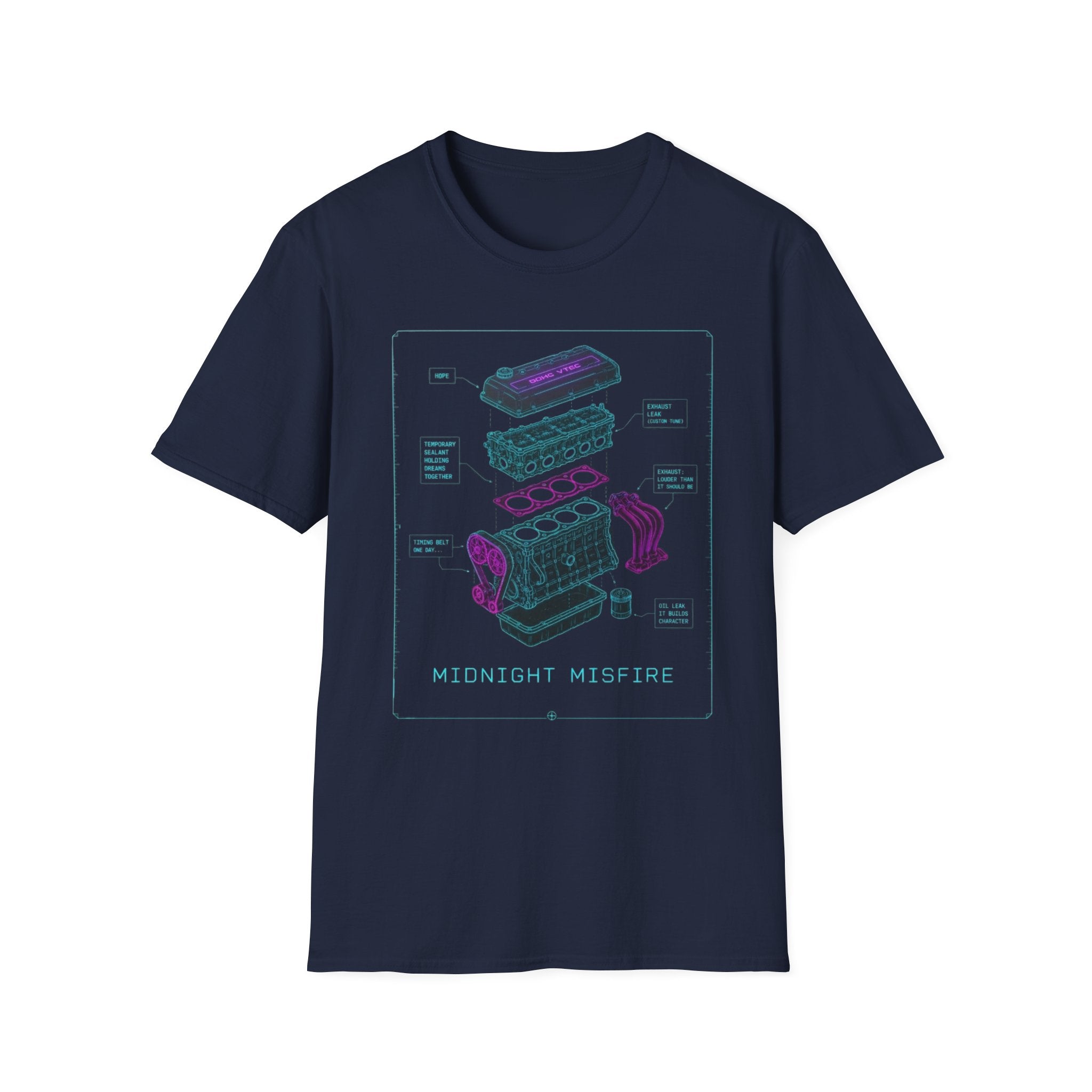 Midnight Engine Schematics T-Shirt