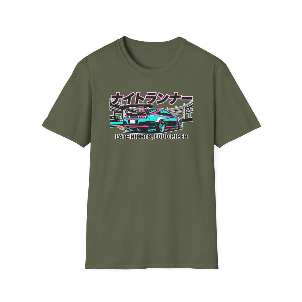 Late Nights, Loud Pipes T-Shirt