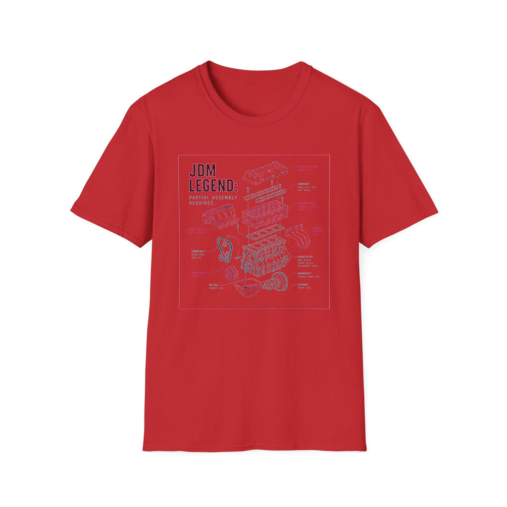 JDM Legend Engine Schematic T-Shirt
