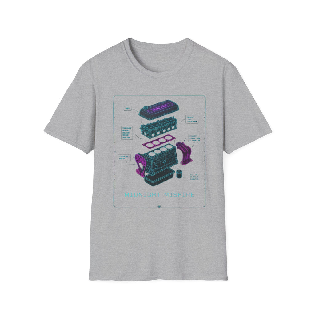 Midnight Engine Schematics T-Shirt