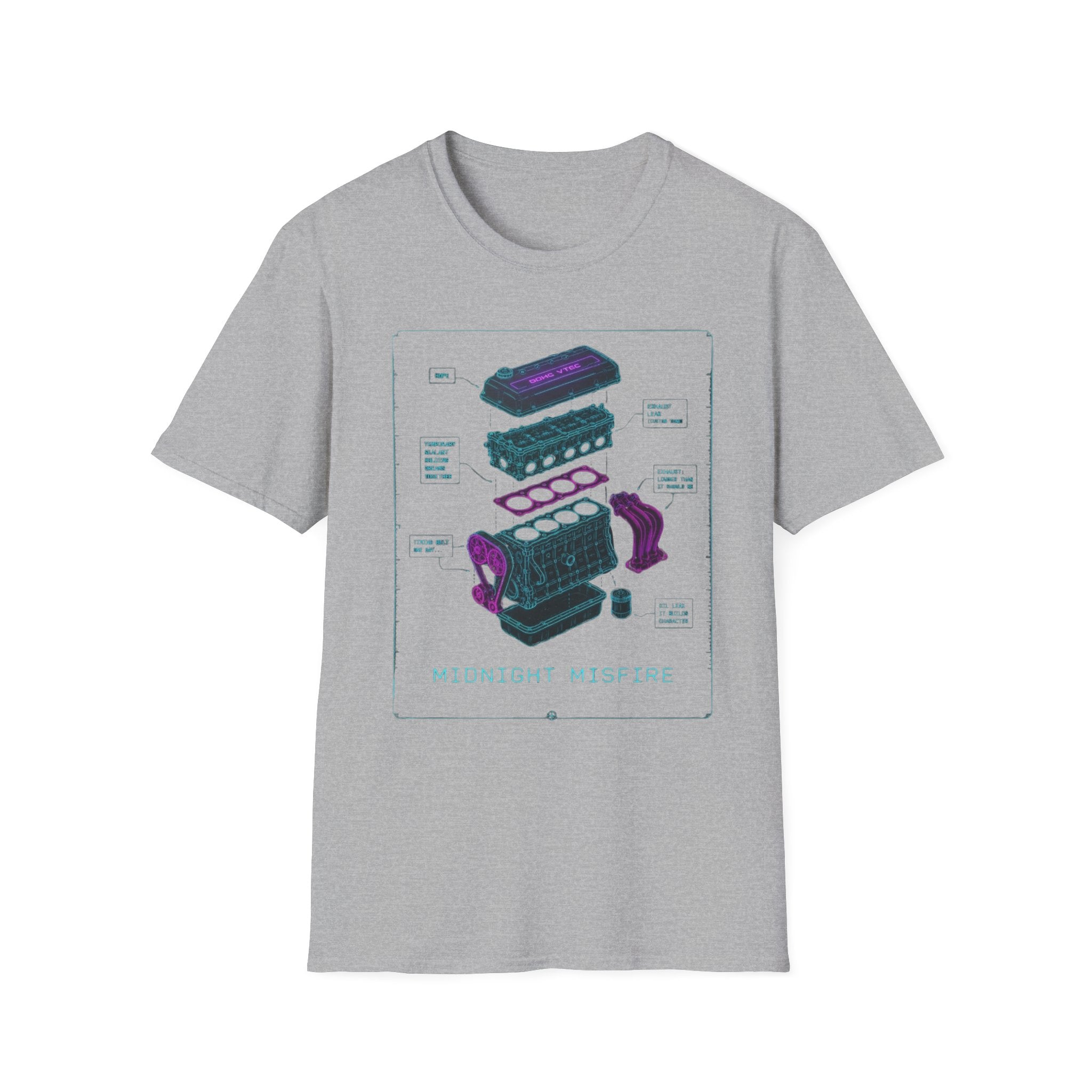 Midnight Engine Schematics T-Shirt