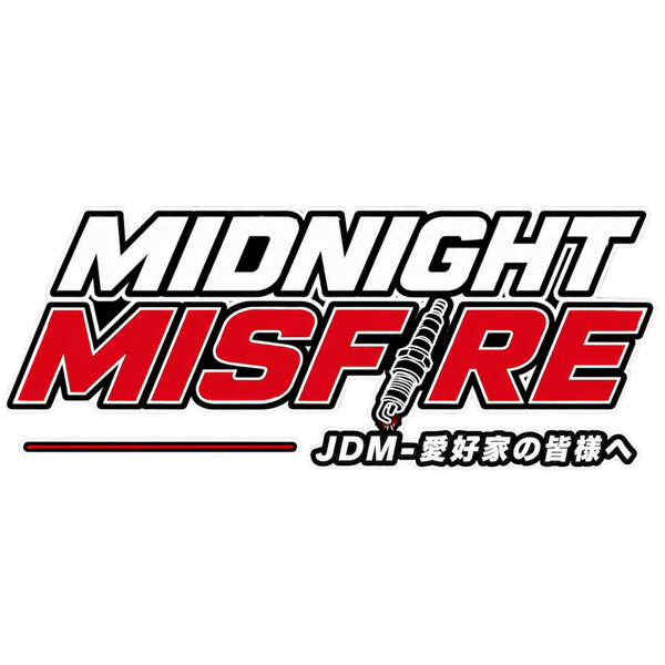 Logo for 'Midnight Misfire' with a red and white design.